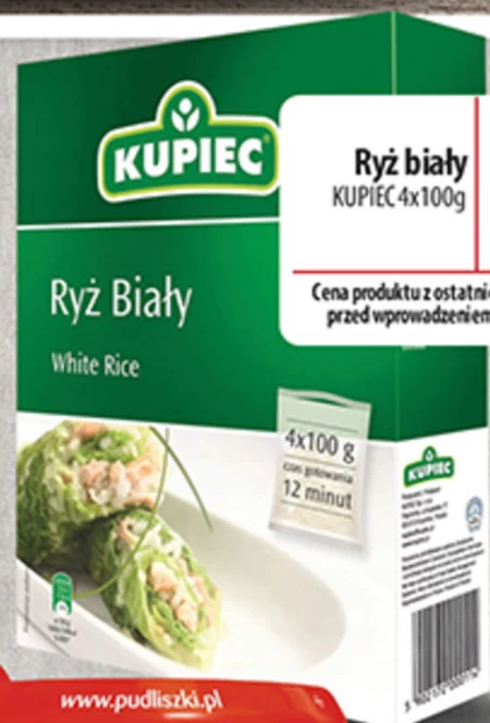 Kupiec Ryż biały 400 g (4 x 100 g)