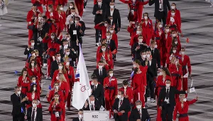 Parada reprezentantów Rosji w Tokio