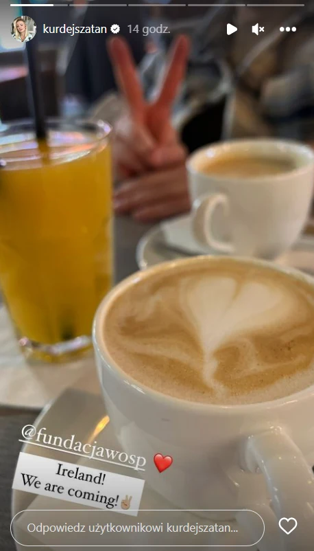 Barbara Kurdej-Szatan i Rafał Szatan polecieli do Irlandii na finał WOŚP https://www.instagram.com/kurdejszatan/ Barbara Kurdej-Szatan i Rafał Szatan polecieli do Irlandii na finał WOŚP https://www.instagram.com/kurdejszatan/