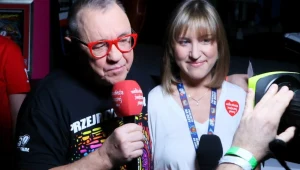 Jurek Owsiak i jego młodsza córka Ewa.