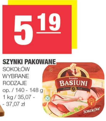 Sokołów Szynka Basiuni extra 140 g