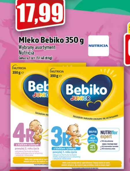 Bebiko 1 Mleko początkowe dla niemowląt od urodzenia 350 g