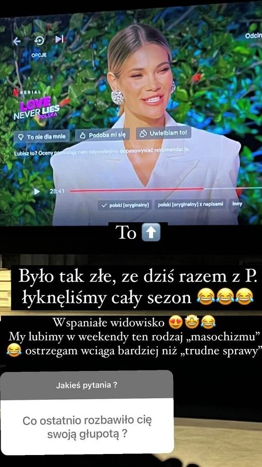 Blanka Lipińska krytykuje "Love Never Lies Polska" Blanka Lipińska krytykuje "Love Never Lies Polska"