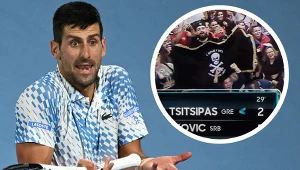 Skandal z flagą na Australian Open podczas meczu Djokovicia z  Tsitsipasem