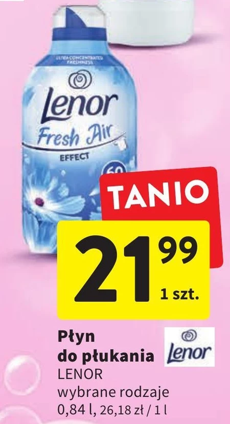 Lenor Fresh Air Effect Płyn do płukania tkanin Fresh Wind 60 prań – wysoce skoncentrowana świeżość