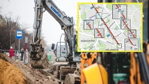 Budowa tramwaju na Wilanów planowo potrwa przez cały 2023 roku i początek następnego