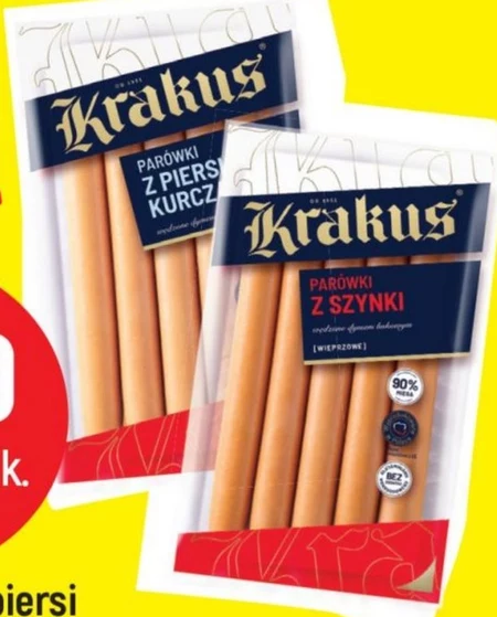 Krakus Parówki z szynki wieprzowe 200 g