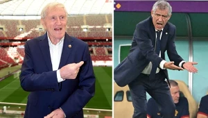 Trener Jacek Gmoch uważa, że od czasów Adama Nawałki nie mieliśmy selekcjonera tej klasy, co Fernando Santos (z prawej)