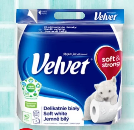 Velvet Papier toaletowy delikatnie biały 4 rolki