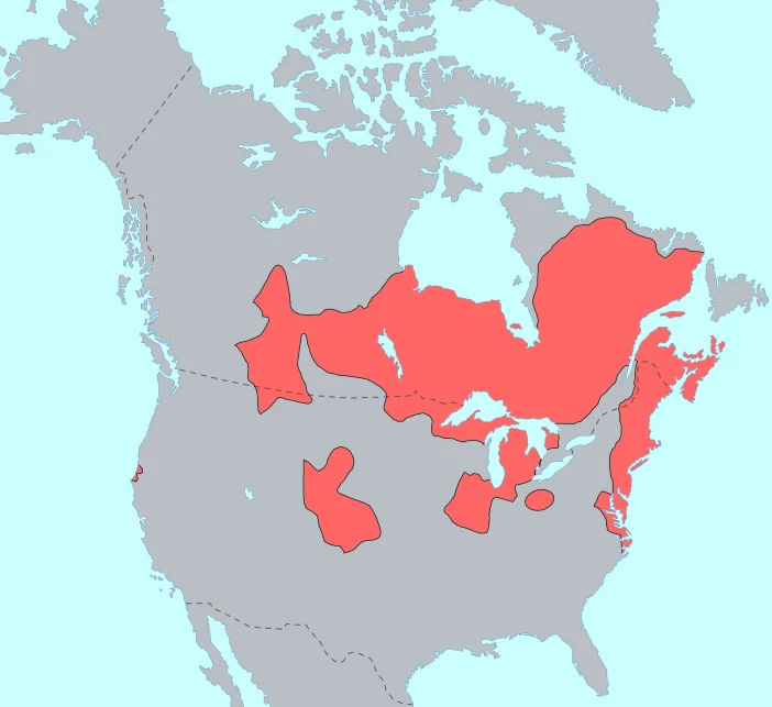 Tereny zamieszkiwane przez plemiona Algonkinów przed powstaniem USA i Kanady. Osadnicy przejęli nazwę "Śnieżny Księżyc" od tych ludów. 