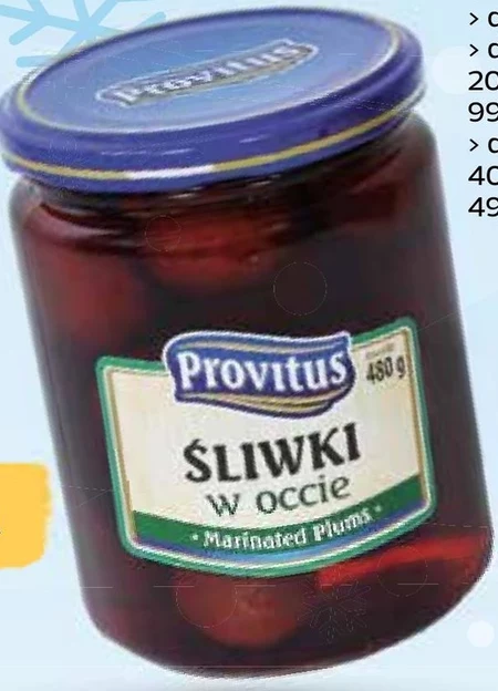 Provitus Śliwki w occie 480 g