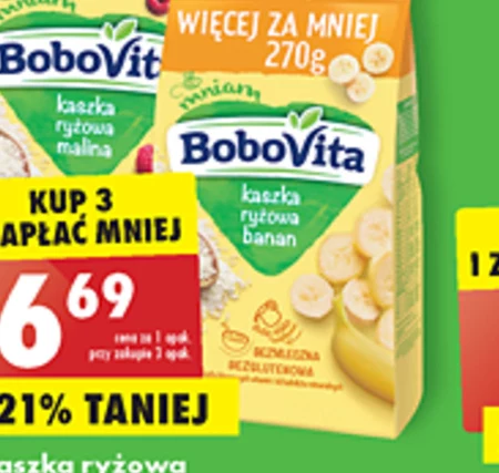 BoboVita Kaszka ryżowa banan po 6 miesiącu 180 g