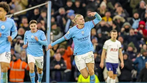 Erling Haaland (Manchester City) celebruje gola z Tottenhamem