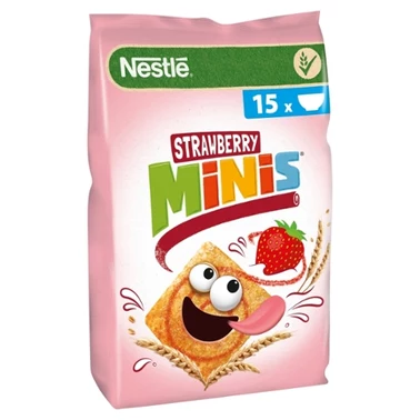 Nestlé Strawberry Minis Zbożowe kwadraciki o smaku truskawkowym 450 g - 1