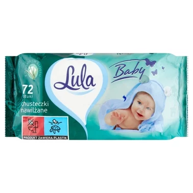 Lula Baby Chusteczki nawilżane z dodatkiem aloesu 72 sztuki - 0