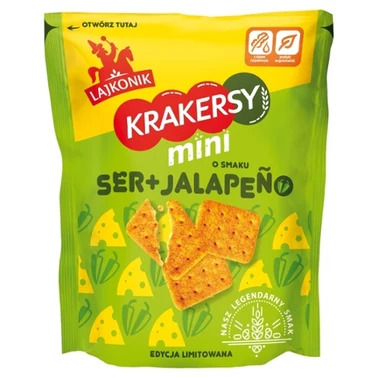 Lajkonik Krakersy mini o smaku ser + jalapeño 100 g - 0
