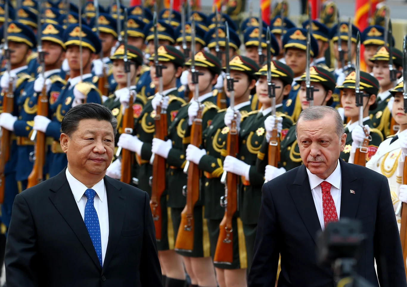 Przywódcy Chin i Turcji, Xi Jinping i Recep Tayyip Erdogan w Pekinie (arch.)