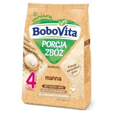 BoboVita Porcja zbóż Kaszka bezmleczna manna po 4 miesiącu 170 g - 1