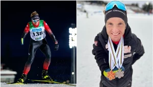 Witold Skupień na trasie MŚ w Oestersund i z medalami - złotym oraz srebrnym