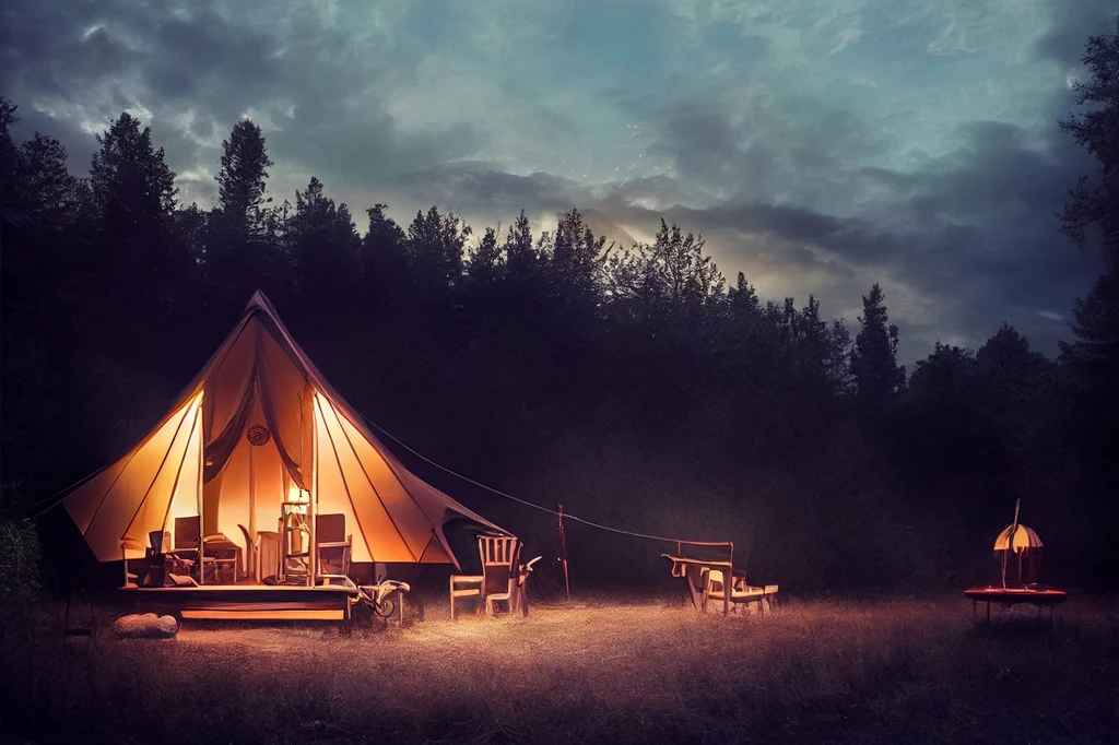 Glamping to słowo powstałe z połączenia campingu i glamour