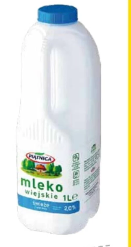 Piątnica Mleko wiejskie świeże 2,0% 1 l