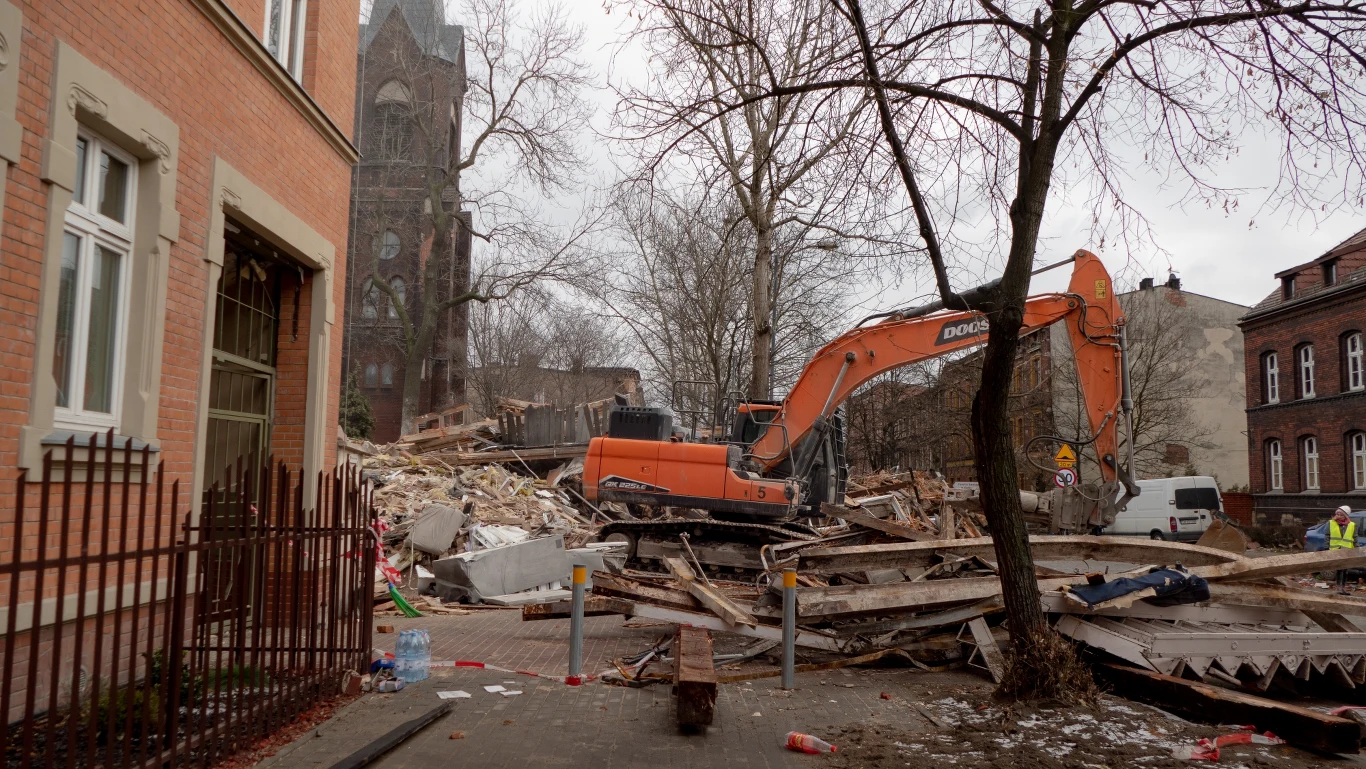 Zawalona kamienica w Katowicach Zawalona kamienica w Katowicach