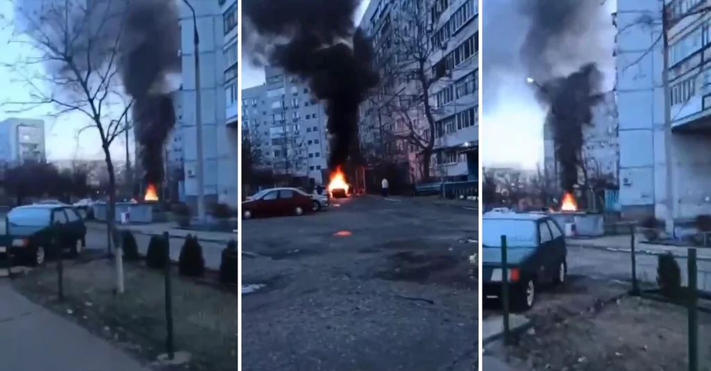 Ukraina: Eksplozja samochodu w Enerhodarze Ukraina: Eksplozja samochodu w Enerhodarze