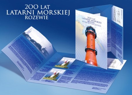 Folder 200 lat Latarni Morskiej w Rozewiu wydała Poczta Polska
