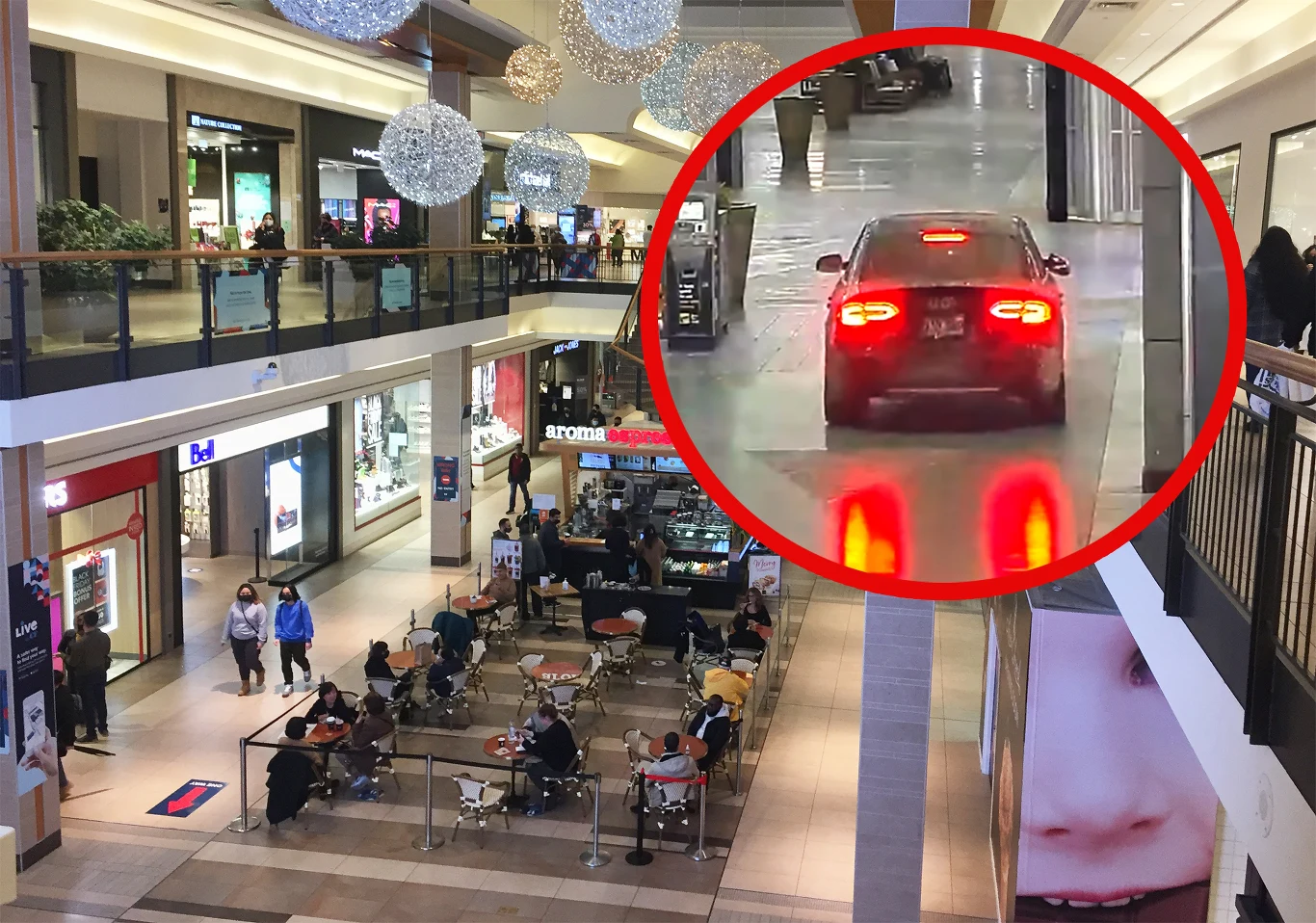 Wjechali Audi do centrum handlowego Wjechali Audi do centrum handlowego