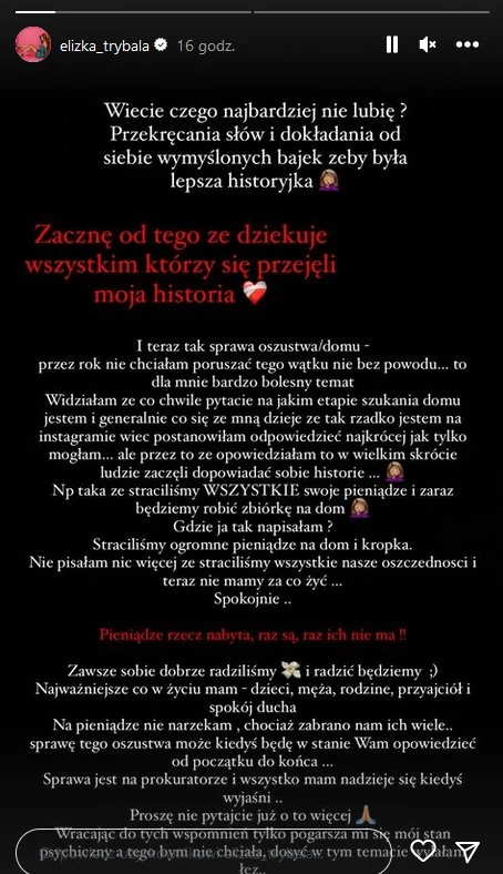 Eliza Trybała o oszustwie, którego ofiarą padli Eliza Trybała o oszustwie, którego ofiarą padli