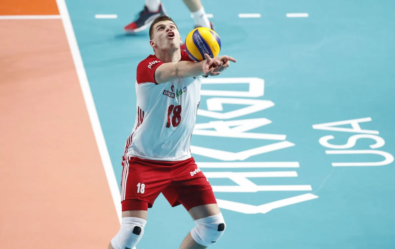 Bartosz Kwolek w meczu Ligi Narodów w 2019 roku