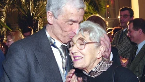 Zofia Rysiówna i Adam Hanuszkiewicz. Warszawa, 07.04.1995. Jubileusz 50-lecia pracy artystycznej Adama Hanuszkiewicza