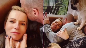 Paulina Smaszcz kotłuje się na kanapie z ukochanym i psami