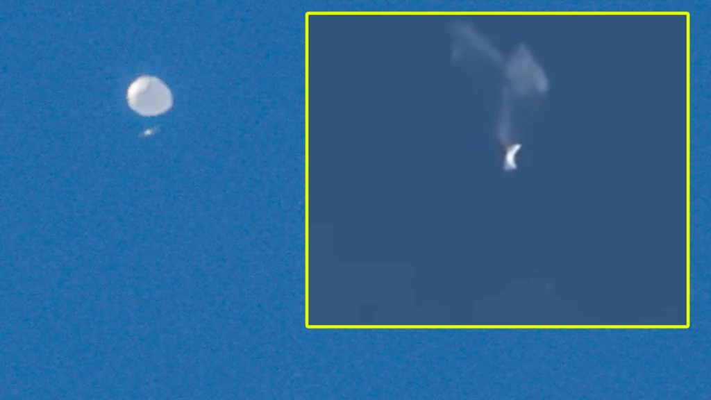 Chiński balon zestrzelony Chiński balon zestrzelony