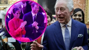 Książę Harry i Mehan Markle, król Karol III