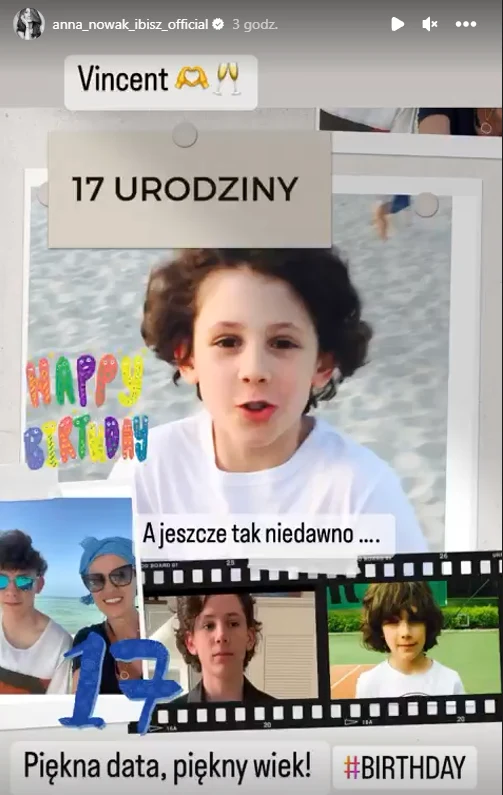 Anna Nowak-Ibisz składa życzenia synowi