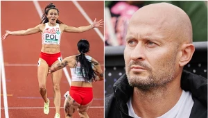 Marika Popowicz-Drapała (po lewej stronie) i trener Aleksander Matusiński