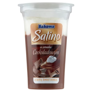 Bakoma Satino Deser o smaku czekoladowym z bitą śmietanką 165 g - 1