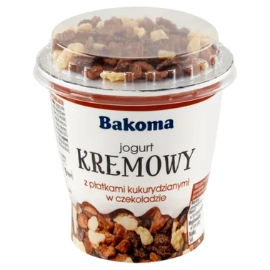 Bakoma Jogurt kremowy z płatkami kukurydzianymi w czekoladzie 127 g - 0