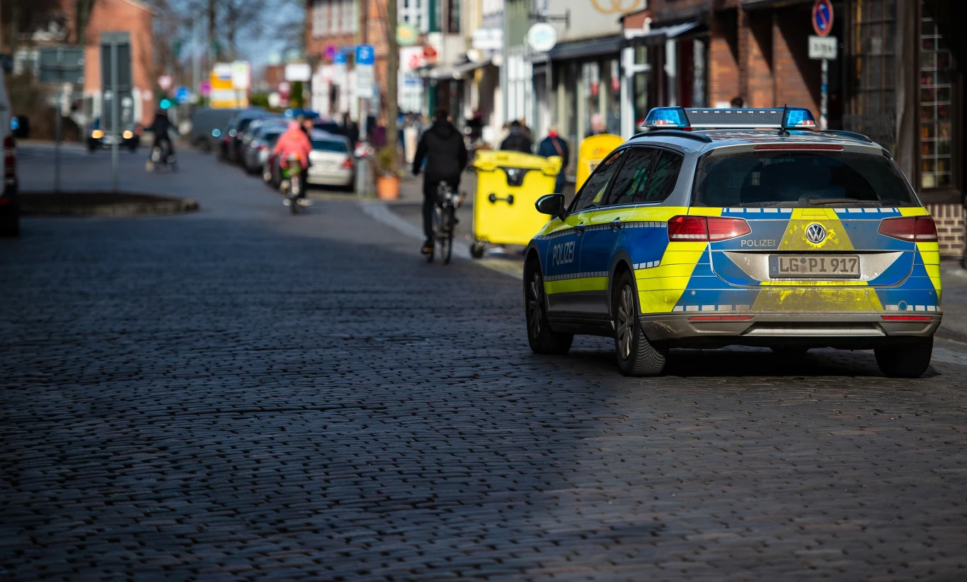 Niemiecka policja w Lüneburgu Niemiecka policja w Lüneburgu