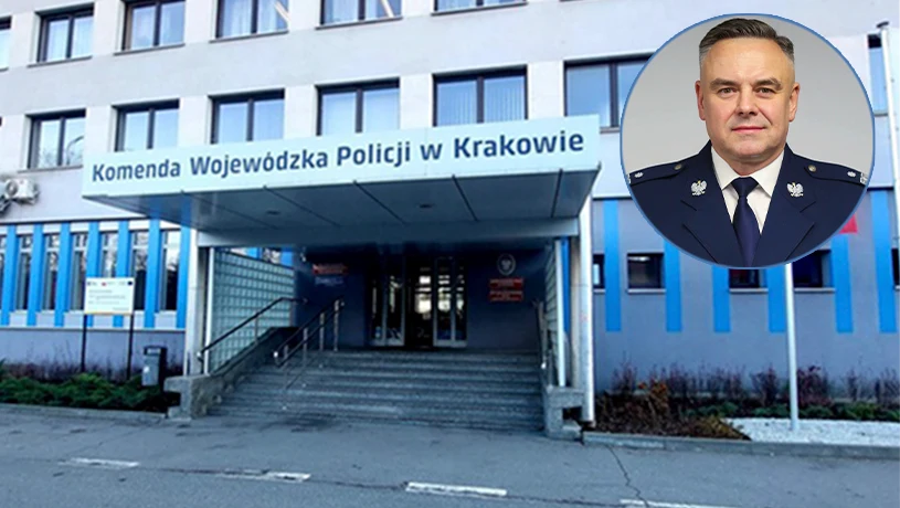 Komenda w Krakowie. W kółku komendant Michał Ledzion Komenda w Krakowie. W kółku komendant Michał Ledzion