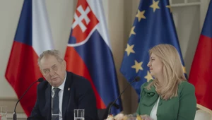 Czeski prezydent Milosz Zeman z prezydent Słowacji Zuzaną Czaputovą