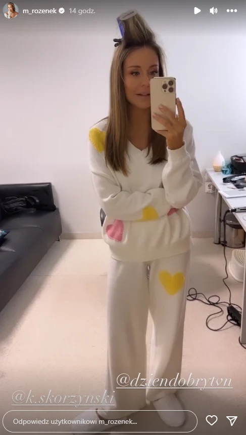 Małgorzata Rozenek w walentynkowym dresiku Małgorzata Rozenek w walentynkowym dresiku