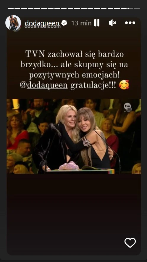 Doda całą sytuację zaczęła komentować na Instagramie /https://www.instagram.com/dodaqueen/?hl=pl/ Doda całą sytuację zaczęła komentować na Instagramie /https://www.instagram.com/dodaqueen/?hl=pl/
