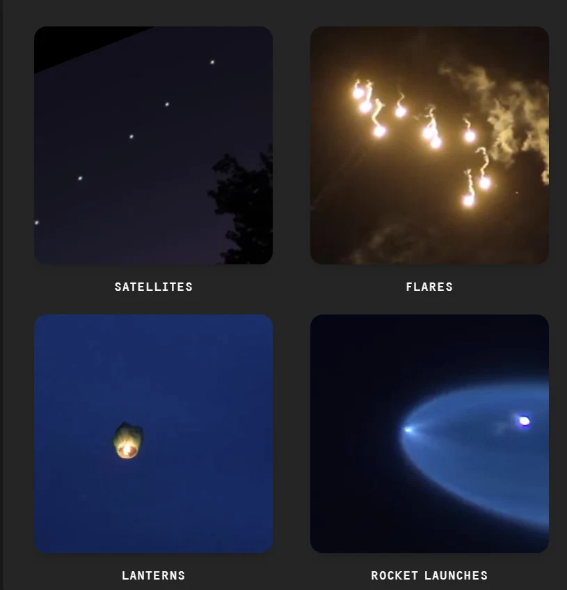 Aplikacja pokazuje nam zdjęcia zjawisk, które często błędnie są brane za UFO / zdjęcie: Enigma Labs Aplikacja pokazuje nam zdjęcia zjawisk, które często błędnie są brane za UFO / zdjęcie: Enigma Labs