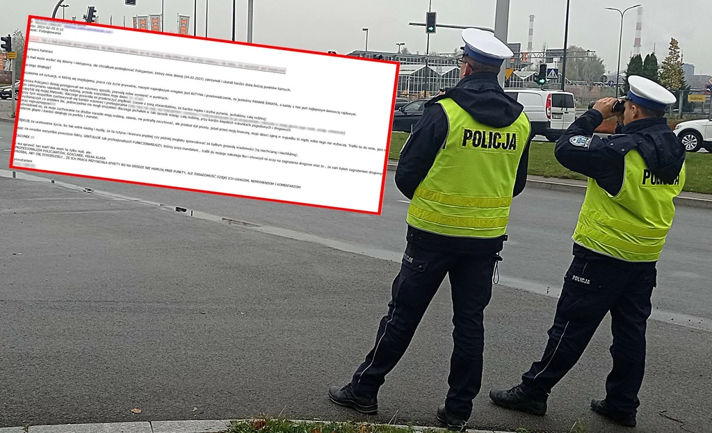 Kierowca Seata otrzymał mandat. Policjantom wysłał maila z podziękowaniami.