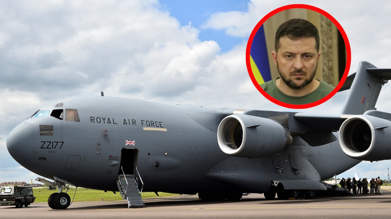 Wołodymyr Zełenski złożył niespodziewaną wizytę w WIelkiej Brytanii. WIemy jakim samolotem przyleciał