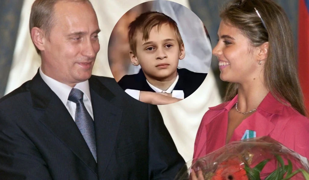 Putin, Kabajewa i ich domniemany syn, fot. Twitter