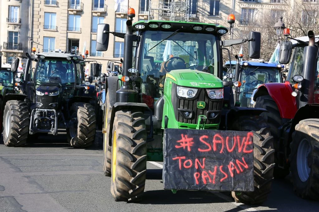 Krajowa Federacja Związków Rolników protestowała w Paryżu