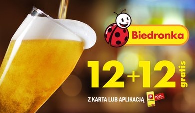 Złap okazję na piwo w Biedronce: 12+12 gratis!